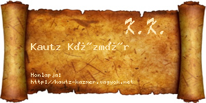 Kautz Kázmér névjegykártya
